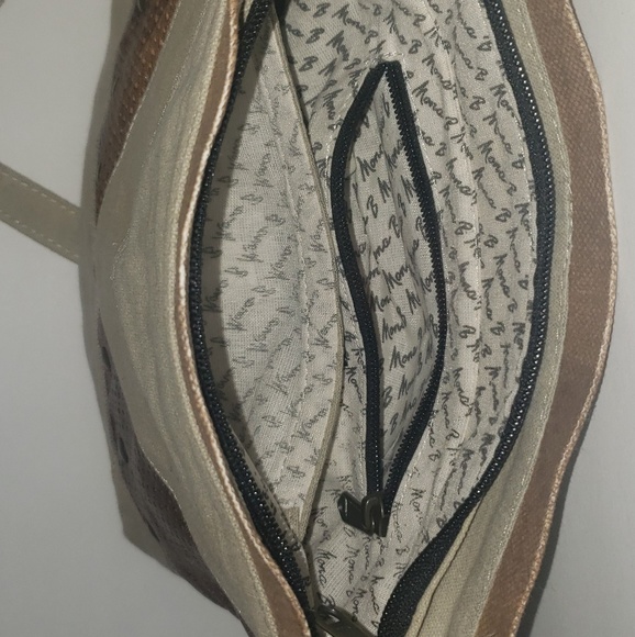 Mona B. Crossbody Bag NWOT brown tan Upcycled - Picture 4 of 8